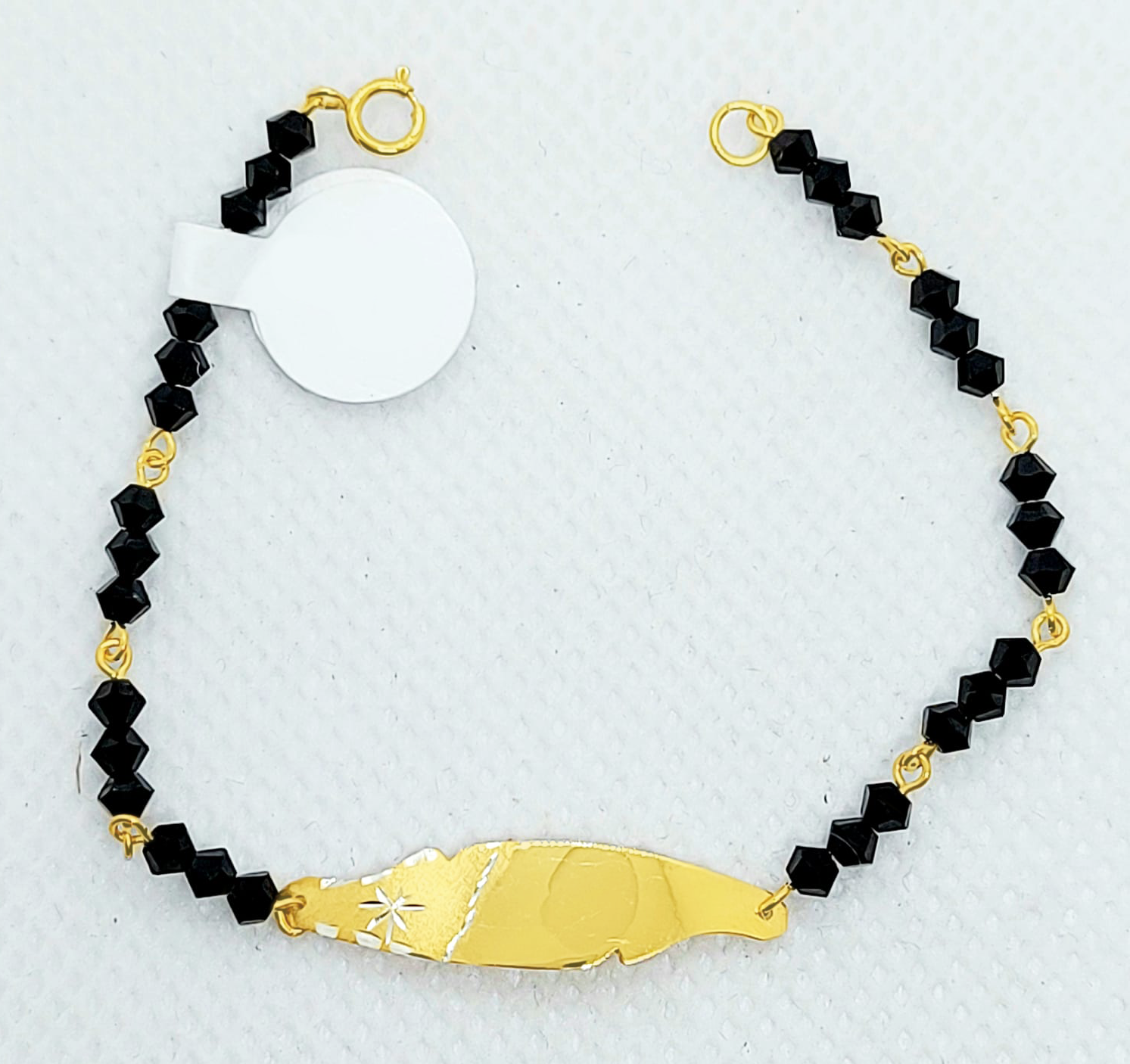 Gold Baby ID Jetbead
